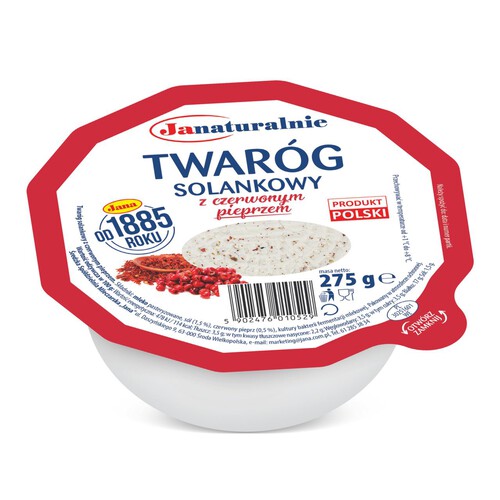 Twaróg solankowy z czerwonym pieprzem  Jana 275 g 