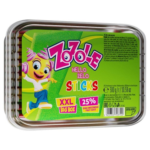 Żelki Hello Żelo Sticks XXL Zozole 300 g