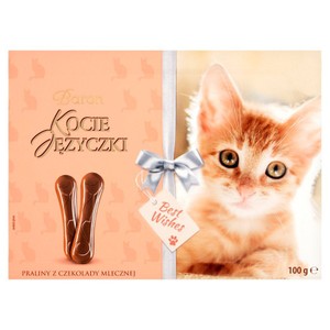 Kocie języczki praliny z czekolady mlecznej  Excellent Baron 100 g
