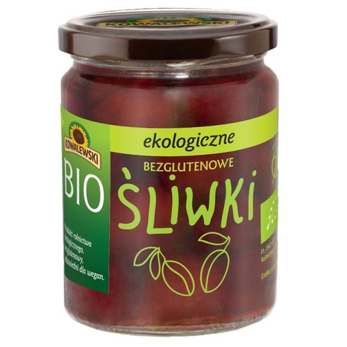Słoik ekologicznych śliwek Kowalewski, bezglutenowe.