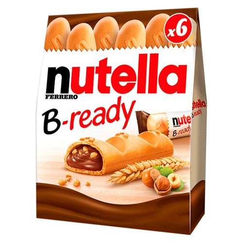 Ferrero. Chrupiący pszenny wafelek wypełniony kremem Nutella 6 x 22 g