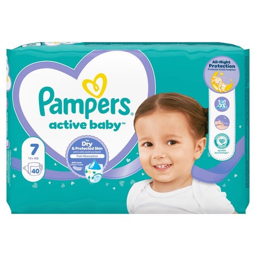 Pieluchy Active Baby 7 15+ kg Pampers 40 sztuk