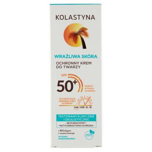Krem ochronny do twarzy SPF 50+  Kolastyna 50 ml