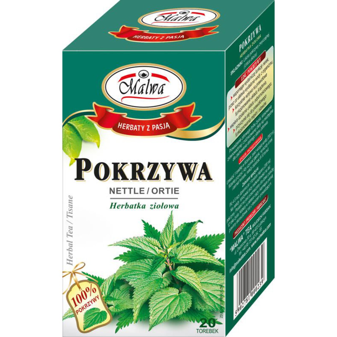 Pokrzywa herbata ziołowa MALWA 20 torebek