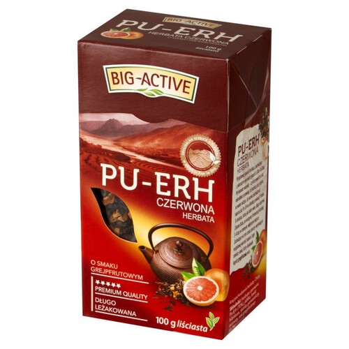 Pu-Erh czerwona herbata o smaku grejpfrutowym  Big-Active 100 g