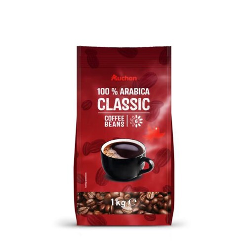 Kawa ziarnista Classic 100% Arabica Auchan 1 kg