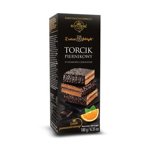 Torcik piernikowy z nadzieniem pomarańczowym Kopernik 180 g