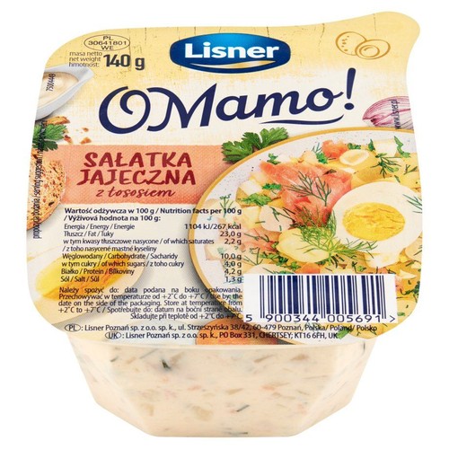 Sałatka ziemniaczana z jajkiem i łososiem Lisner 140 g