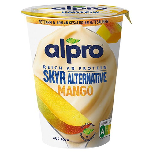 Skyr Style produkt sojowy z żywymi kulturami bakterii. mango. z wapniem i witaminami Alpro 400 g