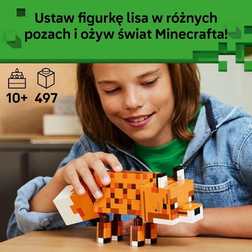 Zabawka Minecraft® Lis 21588, ozdobny model na prezent LEGO 1 sztuka