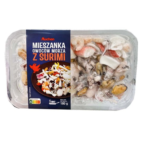 Mieszanka owoców morza z surimi Auchan 180 g