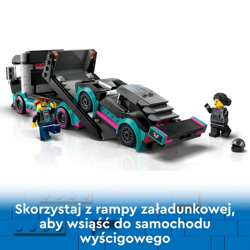 City Samochód wyścigowy i laweta 60406 LEGO zestaw