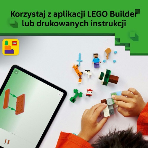 Minecraft® Przygoda Steve’a w tajdze 21583, prezent dla graczy LEGO 1 sztuka