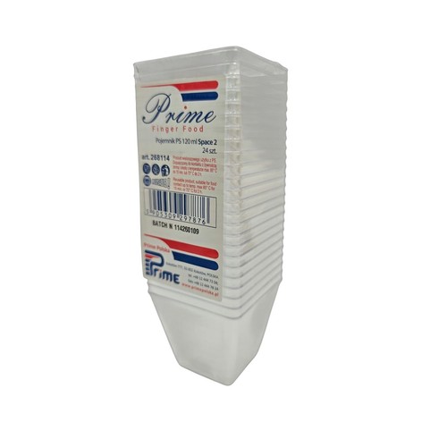 Pojemnik wielokrotnego użytku 120ml Prime 24 sztuki