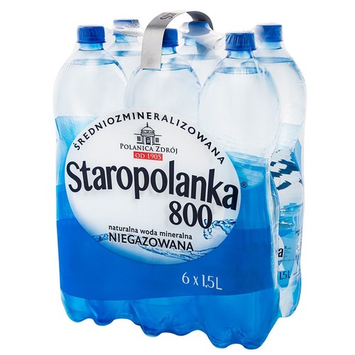 Naturalna woda mineralna niegazowana 800 Staropolanka 6 x 1,5 l