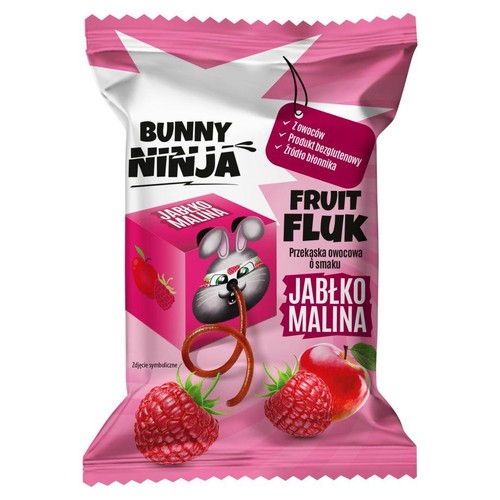 Przekąska owocowa jabłko-malina Bunny Ninja 15 g