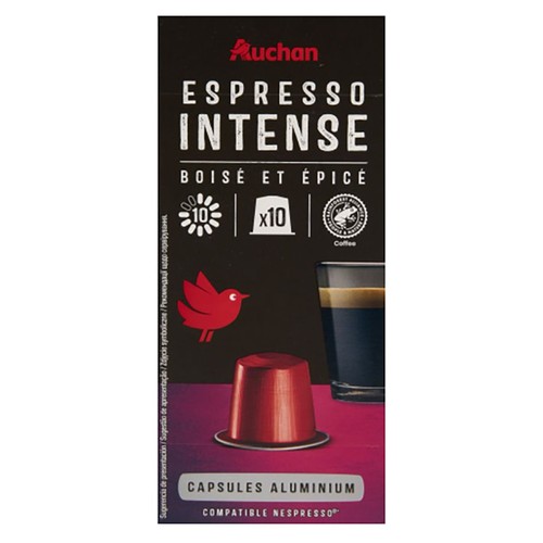 Kawa mielona Espresso Intenso kapsułki Auchan 10 kapsułek