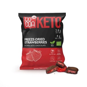 BIO KETO Truskawki w czekoladzie ciemnej bez dodatku cukru Cocoa 40 g
