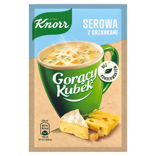 Gorący kubek Serowa z grzankami Knorr 22 g