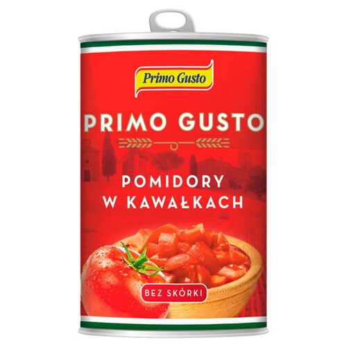 Pomidory w kawałkach bez skórki w lekko zagęszczonym soku pomidorowym Primo Gusto 400 g