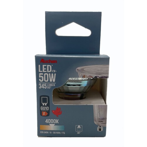 Żarówka LED GU10 50W zimna Auchan 1 sztuka