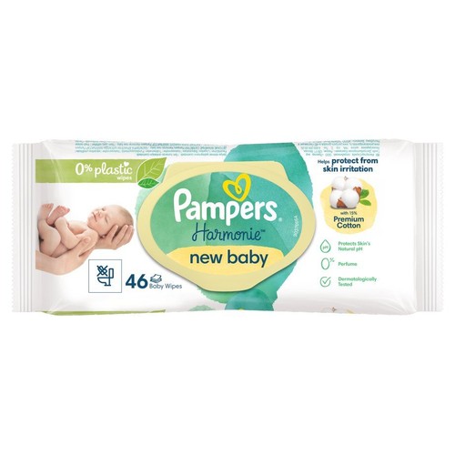 Chusteczki nawilżane Harmonie New Baby Pampers 46 sztuk