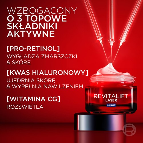 Krem-Maska Anti-Age na noc Revitalift Laser X3  L'Oreal Paris 50 ml