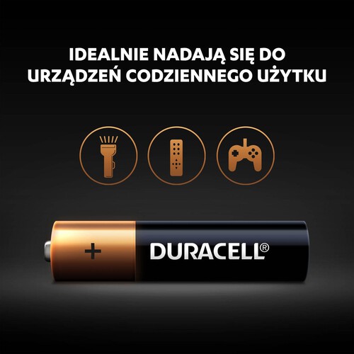 Baterie alkaliczne AAA (R3) Duracell 4 sztuki 