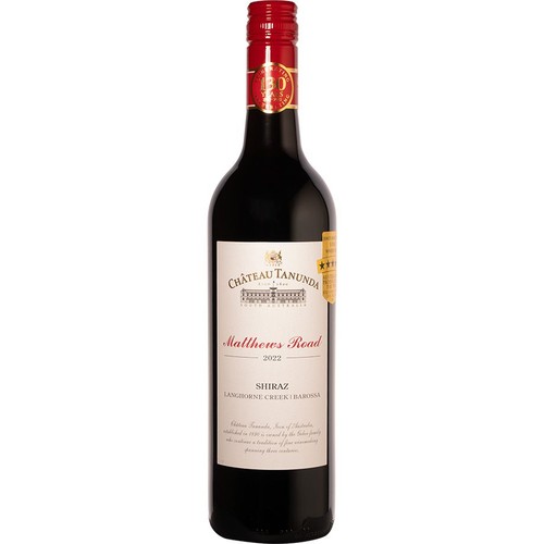 Wino australijskie czerwone wytrawne Matthews Road Shiraz alk. 14,5% obj. Château Tanunda 750 ml