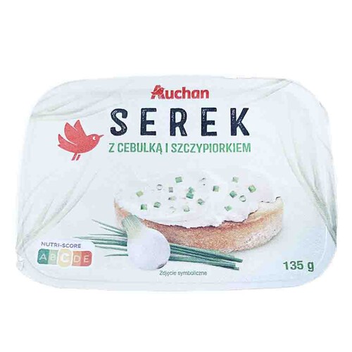 Serek z cebulką i szczypiorkiem  Auchan 135 g