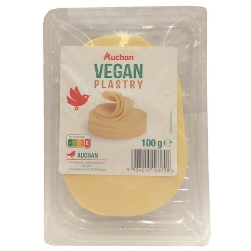 Vegan plastry Auchan 100 g