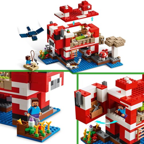 Minecraft® Dom grzybowej krowy 21270 LEGO 1 sztuka