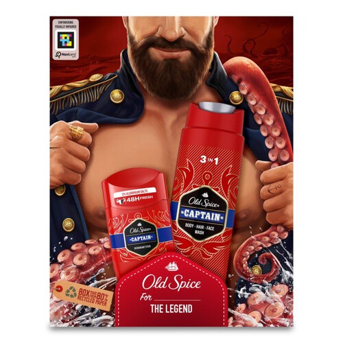 Zestaw Capitan Żel pod prysznic + dezodorant   Old Spice zestaw