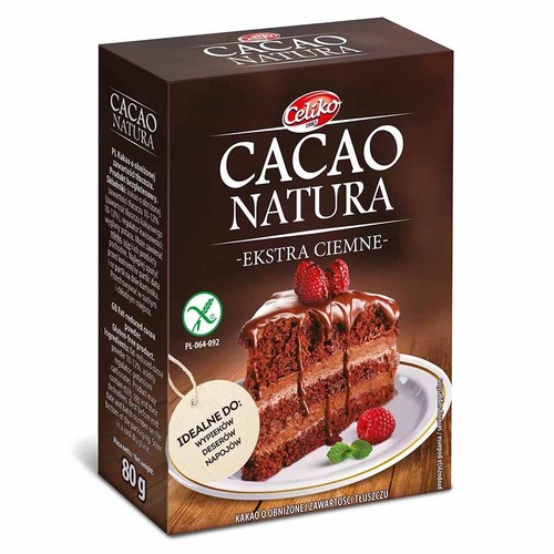 Kakao ekstra ciemne bezglutenowe Celiko 80 g