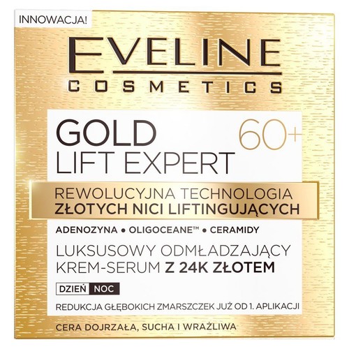 Gold Lift Expert Odmładzający Krem-Serum 60+ EVELINE COSMETICS 50 ml