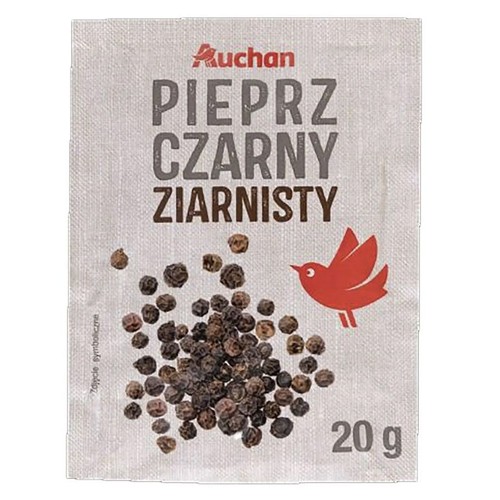 Pieprz czarny ziarnisty  Auchan 20 g 