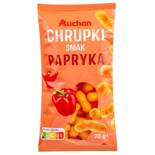 Chrupki kukurydziane smak papryka Auchan 70 g
