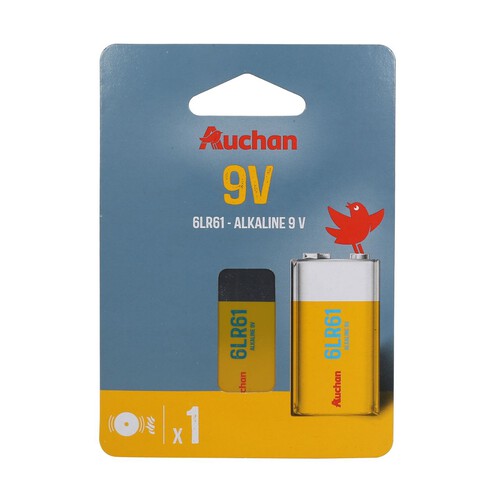 Baterie Alkaliczne 6LR61 (MN1604) 9V Auchan 1 sztuka