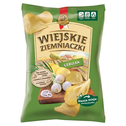 Chipsy ziemniaczane o smaku cebulki Wiejskie Ziemniaczki 130 g