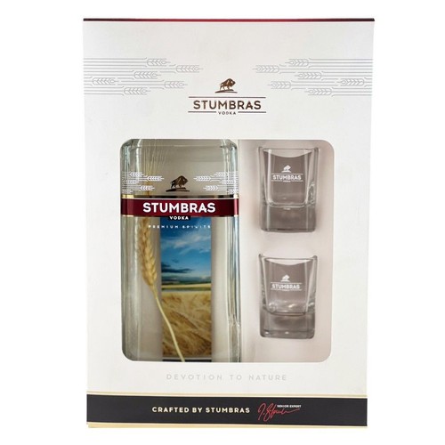 Wódka czysta alk. 40,0% obj. + 2 kieliszki  Stumbras 700 ml