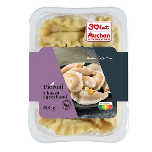 Pierogi z kaszą i grzybami Auchan 500 g