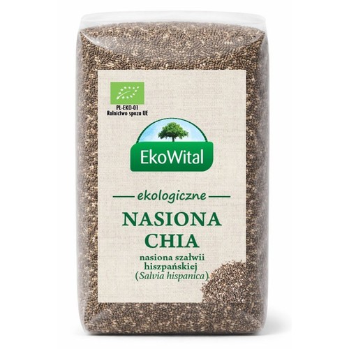 BIO Ekologiczna chia - nasiona szałwii hiszpańskiej 100% EkoWital 200 g