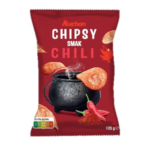 Chipsy o smaku chili Auchan 125 g