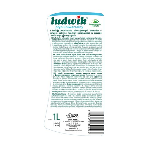 Płyn uniwersalny Odor Eliminator Kwiat Ludwik 1 l