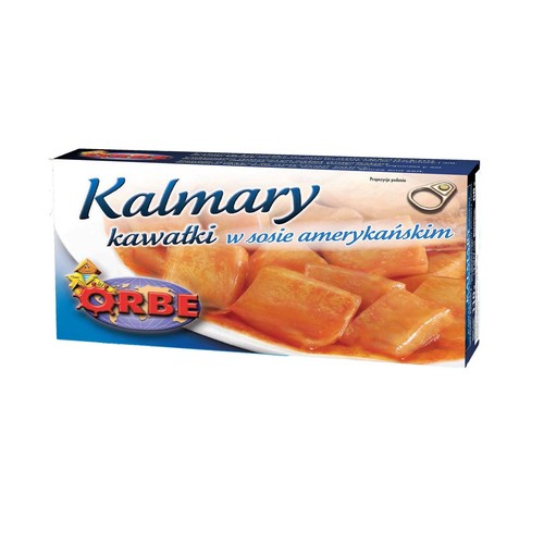 Kalmary(kawałki) w sosie amerykańskim Orbe 68 g