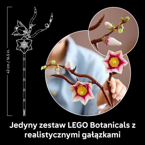 Botanicals Gałązki magnolii 11510, kwiatowa dekoracja LEGO 1 sztuka
