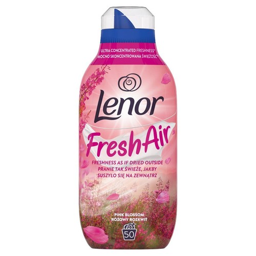 Lenor Fresh Air, płyn do płukania tkanin, Różowy Rozkwit. Mocno skoncentrowana świeżość na 50 prań.