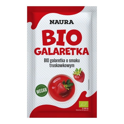 BIO Galaretka o smaku truskawkowym   Naura 38 g