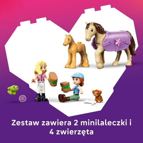Friends Przyczepa z koniem i źrebaczkiem 42695, zestaw zabawek LEGO 1 sztuka