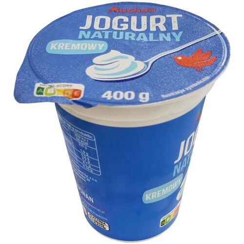 Jogurt naturalny kremowy 3% Auchan 400 g